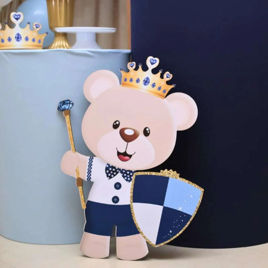 Decoración para Fiesta de Baby Shower de Osito de Peluche con Corona - Alquiler y Montaje - Imagen 2