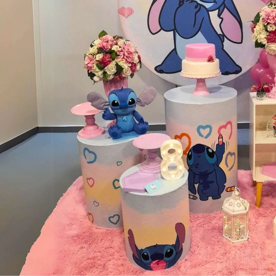 Decoración para Fiesta de Stitch con panel impreso y globos – Alquiler y Montaje Profesional a domicilio - Imagen 2