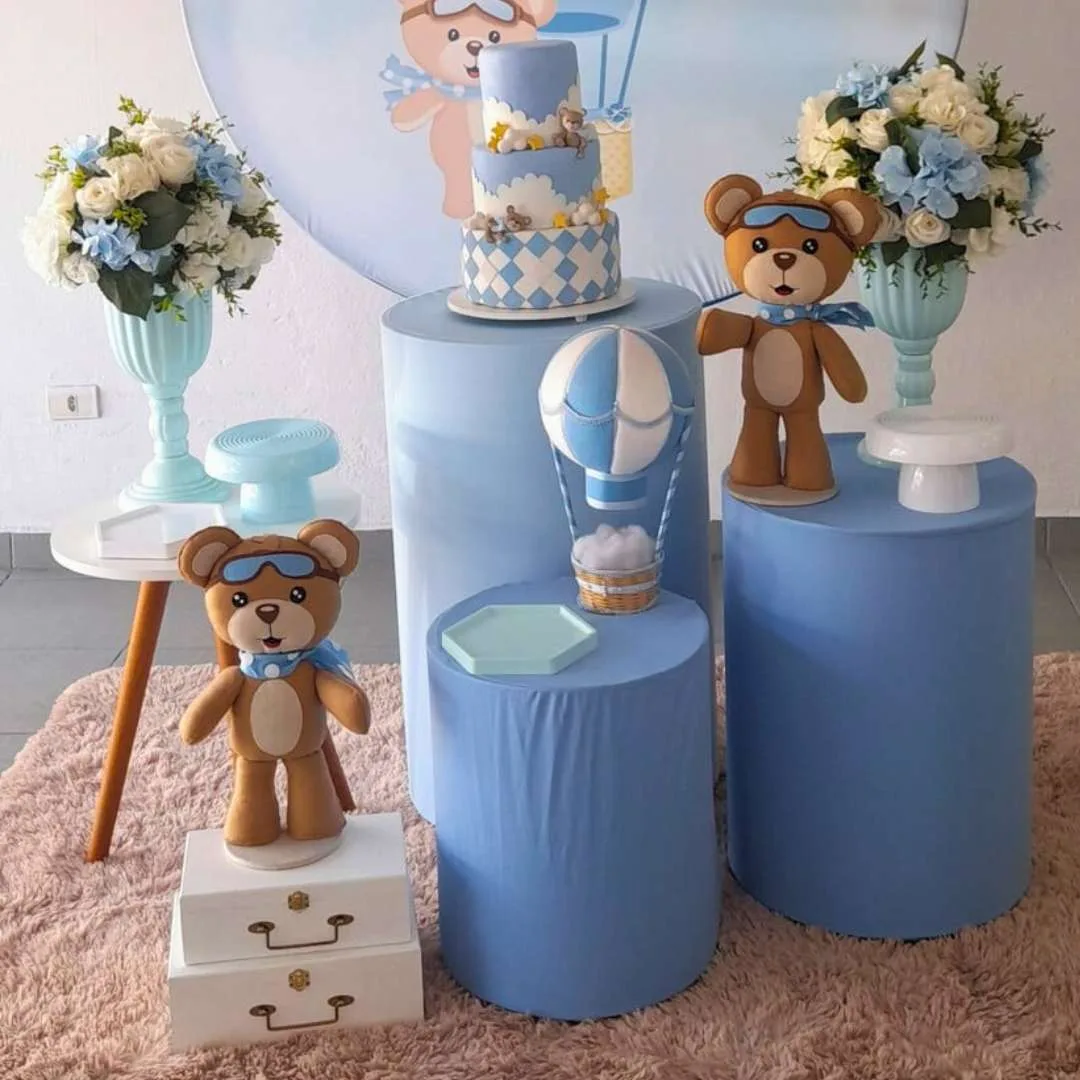 Decoración para Fiesta de Baby Shower Osito Aviador – Alquiler y Montaje profesional - Imagen 3
