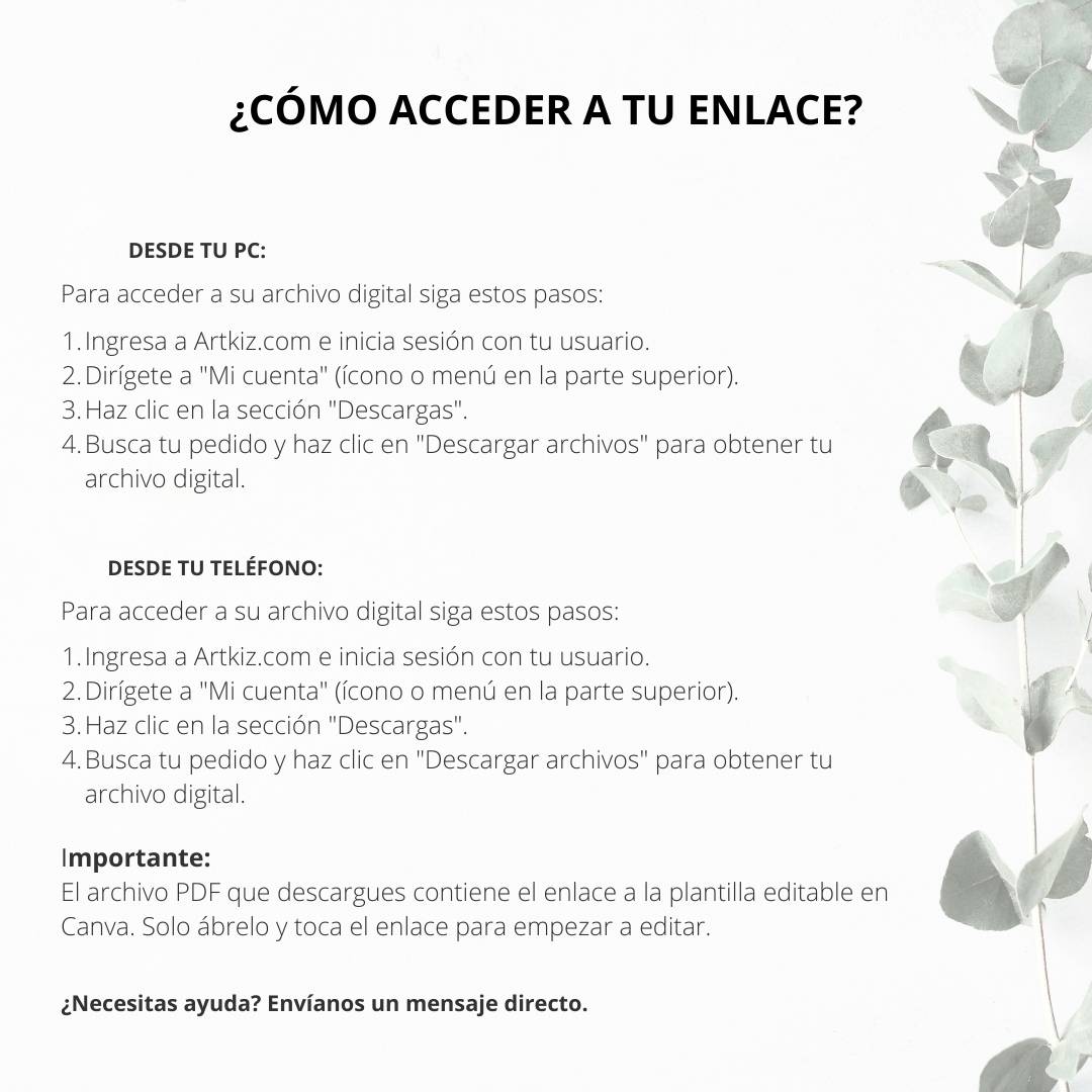 Plantilla de Invitación de quinceañera editable – Plantilla en Canva | Tarjeta digital e imprimible - Imagen 10